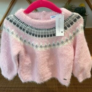 NWT Mayoral fair isle fuzzy sweater